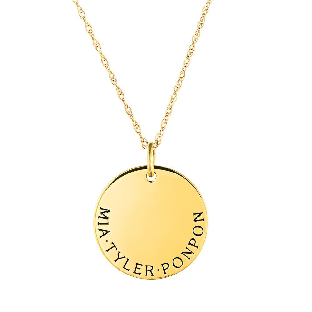 Multiple Initial Necklace in 14K Yellow Gold | Namefactory