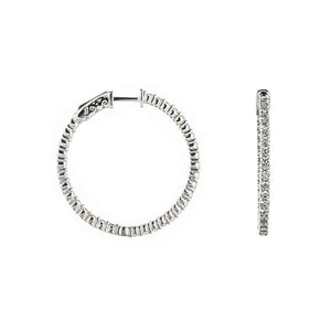 Lab Grown Diamond Round Inside Out Hoops