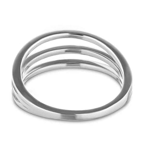  fashion ring Three row ring design recycled 14K white gold