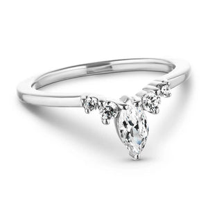  Lab-grown diamond and recycled diamond white gold traditional engagement ring.
