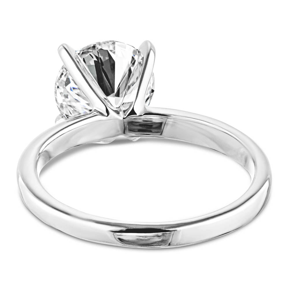 Traditional Solitaire Engagement Ring Plain Lab Grown Diamond Colorless RD 2Ct WG Product Shadow Webwhite