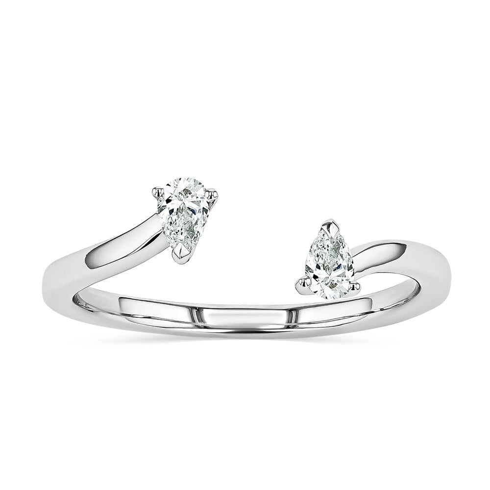 Two Stone Emerald Diamond Ring | Mirelle