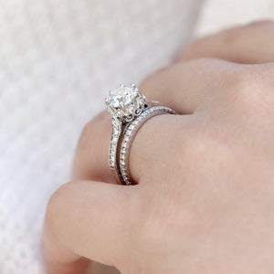  stackable wedding band diamond accented 