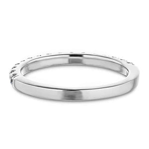  stackable wedding band Diamond accented wedding band in recycled 14K white gold made to fit the Venise Engagement Ring