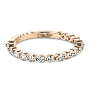  Willow Grand Wedding Band accented recycled diamonds recycled 14K rose gold