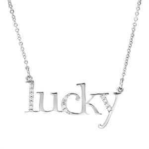 lucky necklace white